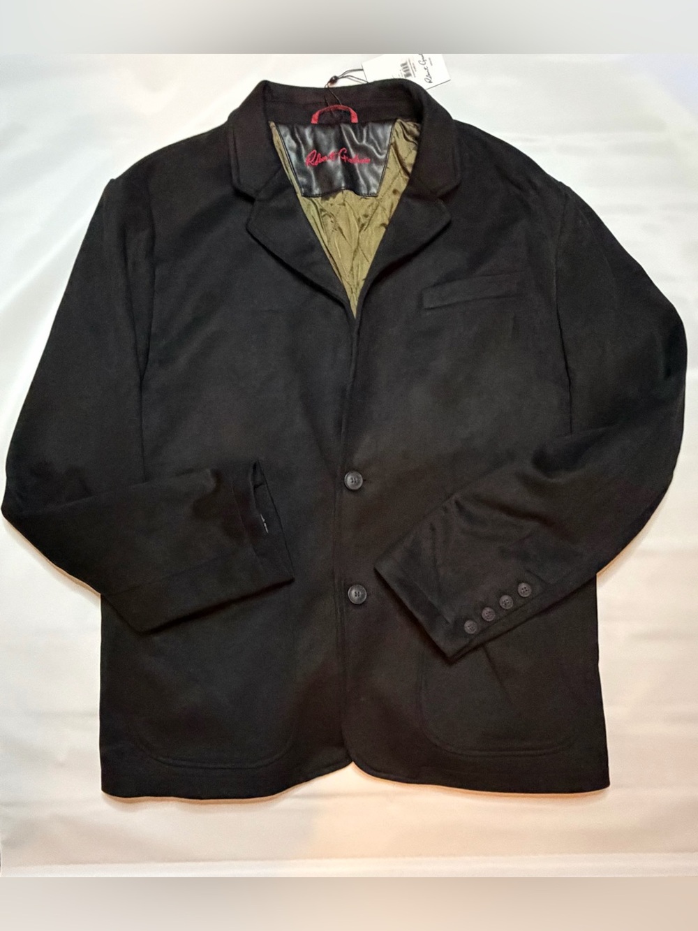 Robert Graham Black Faux Suede Sport Coat 3XL